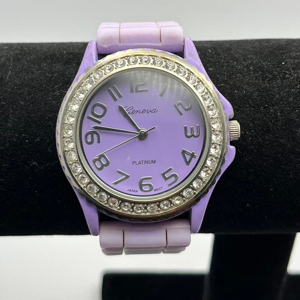 Silver & Purple Men's Watch
